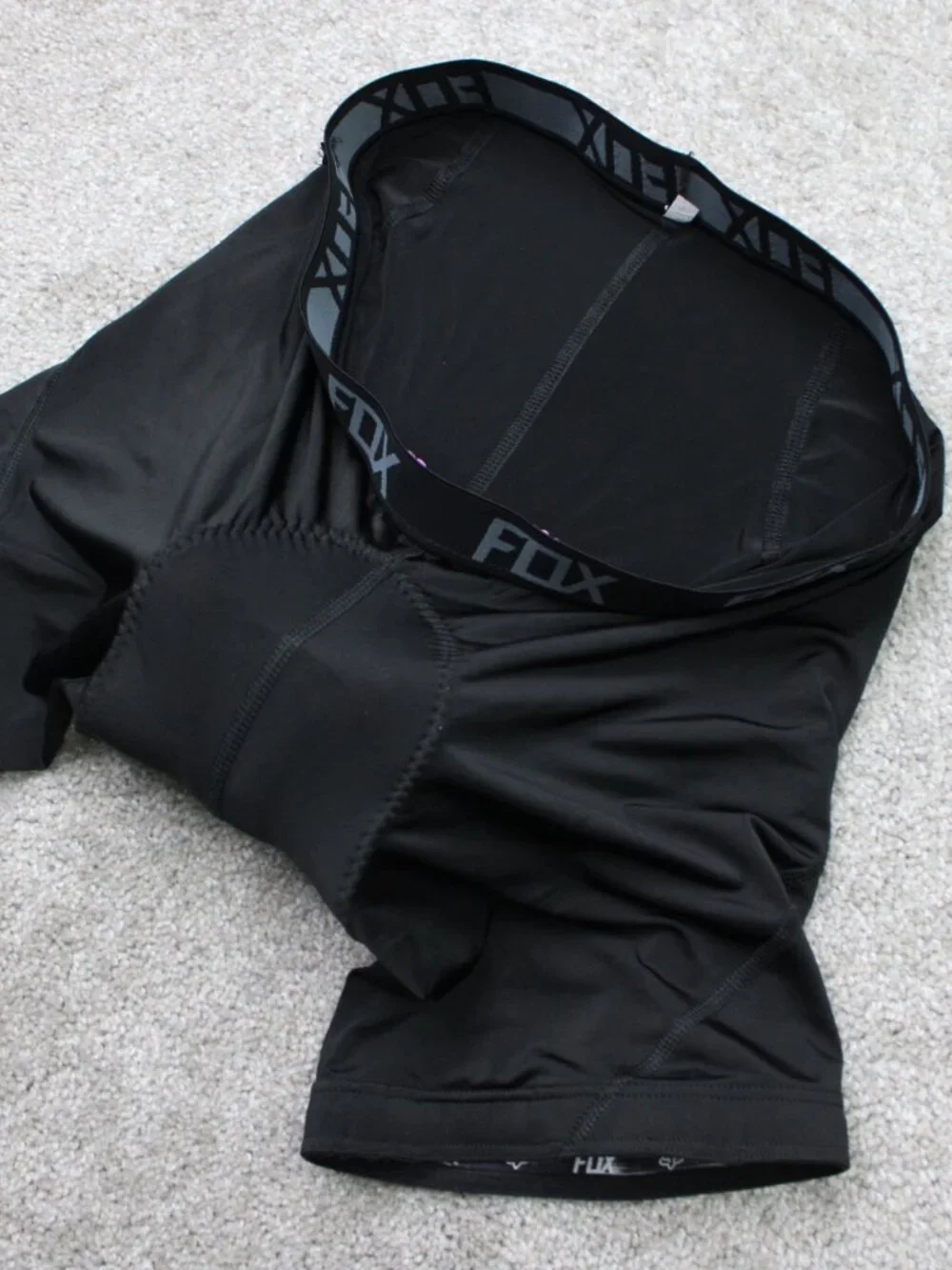 Fox Racing Cycling Shorts Mens Medium Black Padded Stretch Waistband Athletic